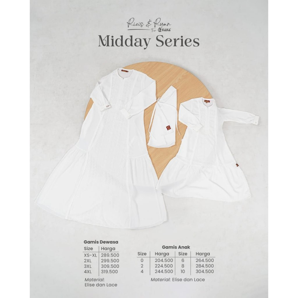 Sarimbit Keke Midday 1 Series / Sarimbit Keluarga Terbaru 2024 / Baju Sarimbit Keluarga / Baju Coupl