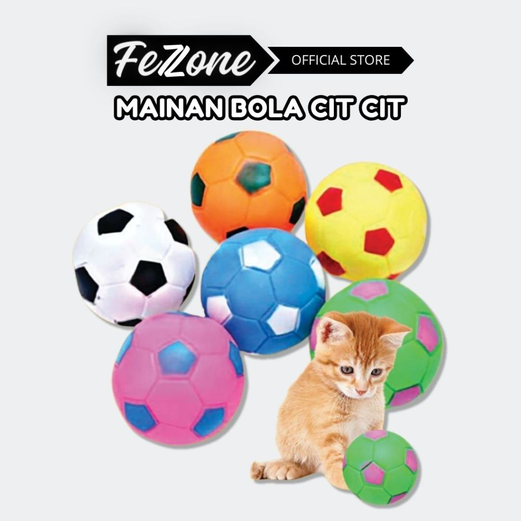 Bola Kucing Anjing Balon Karet seri Emoji Smile FEZONE