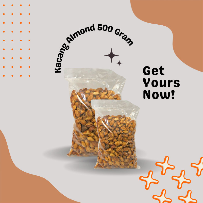 

KACANG ALMOND 500 Gram / KACANG PANGGANG / ROASTED ALMOND / OLEH OLEH HAJI DAN UMROH