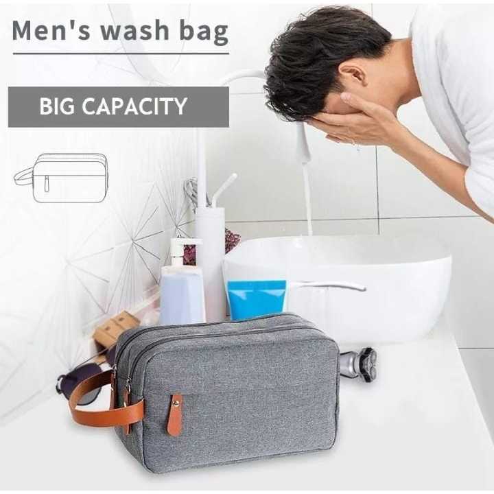 Tas alat mandi dan kosmetik MENS wash bag travel toiletry pria