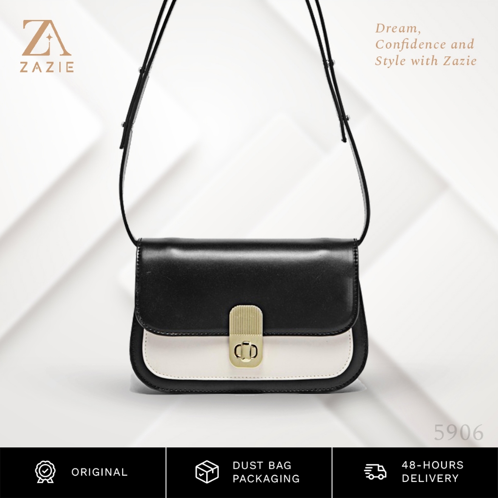 【ZAZIE】Libra Bags - Tas Fashion Wanita PU Leather (5906) Selempang