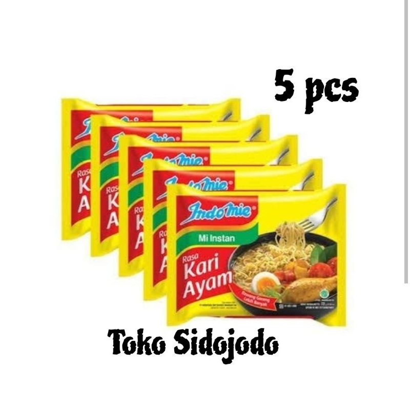

Paket Mie Mi Instan Indomie Kuah Kari Ayam 5 pcs