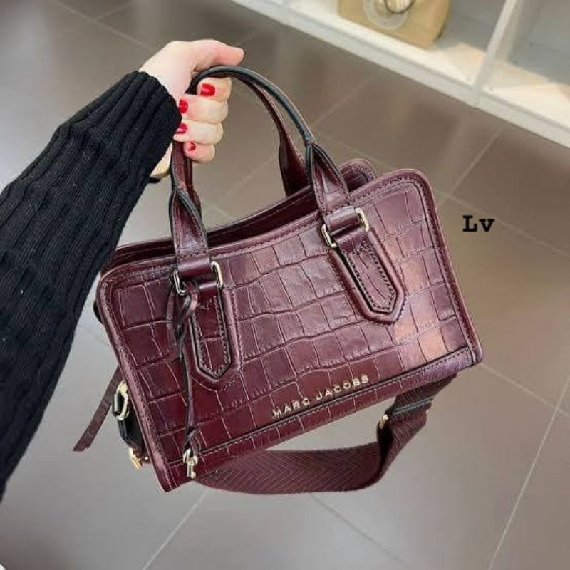 tas wanita Mj drifter small satchel croco maroon