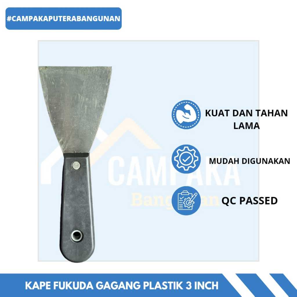 Kape Fukuda Gagang plastik / Scraper / Skrap / Scrap / Kape Plat Gagang Plastik