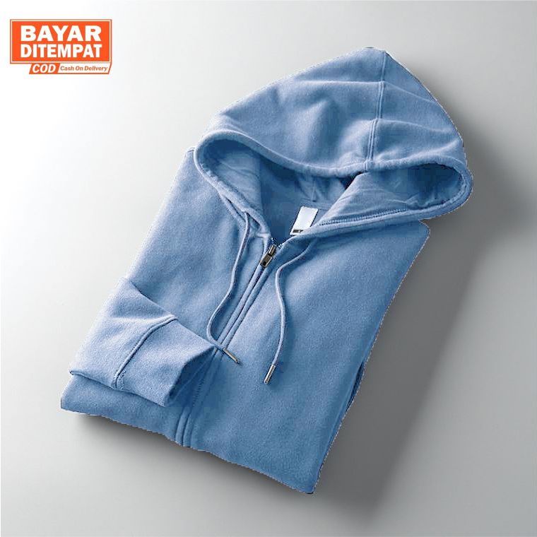 Sweater Hoodie Polos Pria Wanita Bahan Flecce Tebal