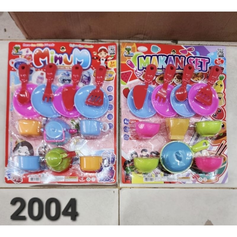 Mainan Tea Set Minum dan Makan Set Panci alat Makan OCT 2004