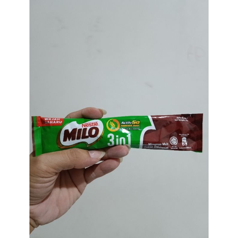 

Milo 3 in 1 Active go 33gram Malaysia ORI 100%