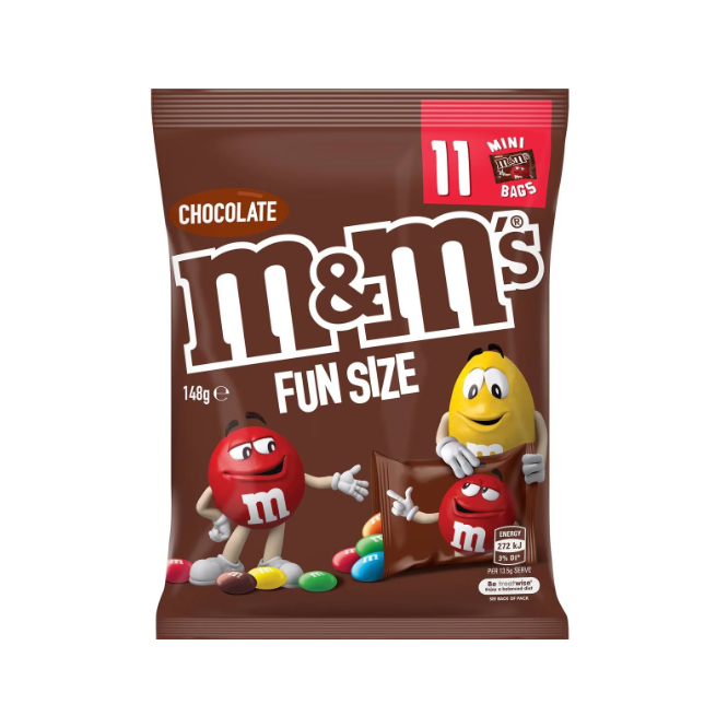 

M&m's Milk Chocolate Party Share Bag 11 Pieces 148g Australia