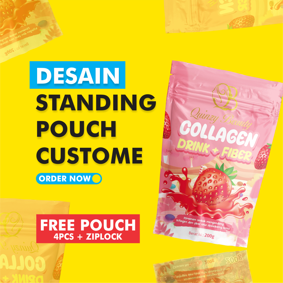 Kemasan Desain standing pouch produk label makanan design packaging snack Standing Pouch / Sachet Ma