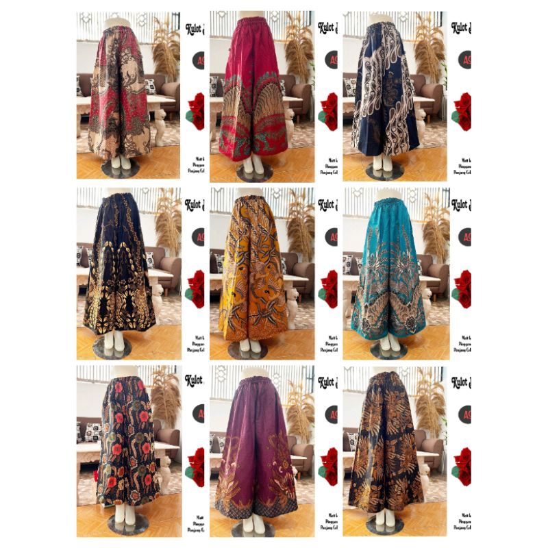 Celana Kulot Batik Premium Bersayap Perempuan | Kulot wanita Katun Premium Modern | Celana Batik nya
