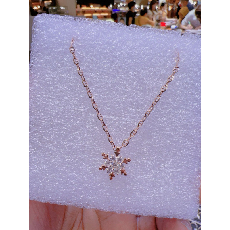 KALUNG SET LIONTIN KOREAN NEW EMAS ASLI 17k ROSE GOLD
