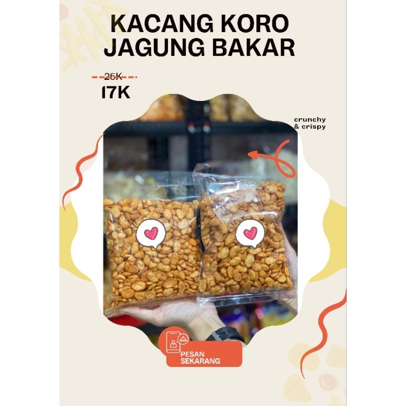 

kacang koro kupas jagung bakar 250gr