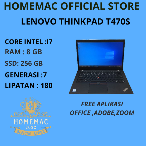LENOVO THINKPAD T470S CORE I7 GEN 7 8/256 TS