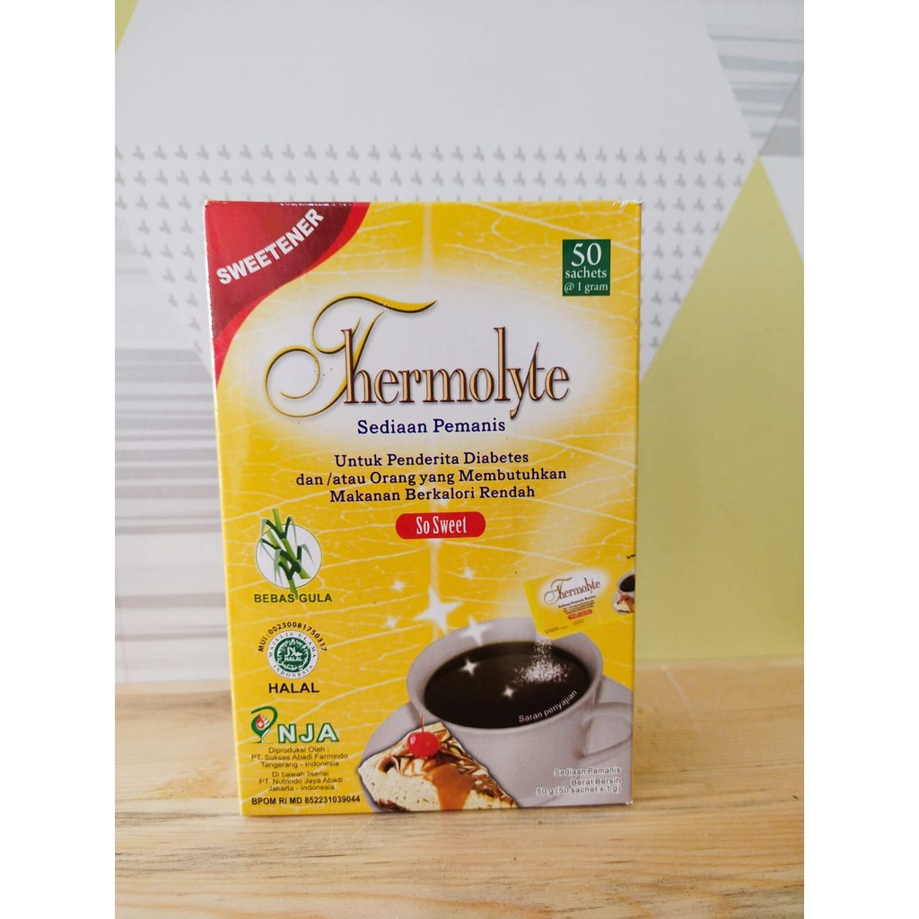 

THERMOLYTE SWEETENER UNTUK PENDERITA DIABETES ISI 50 SACHETS