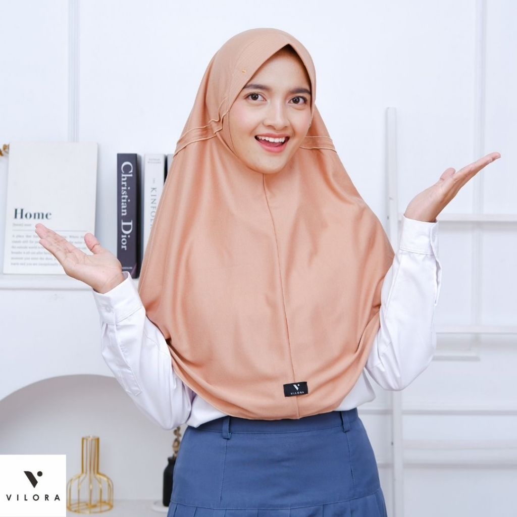 VILORALOVE KERUDUNG SEKOLAH WARNA MOCCA
