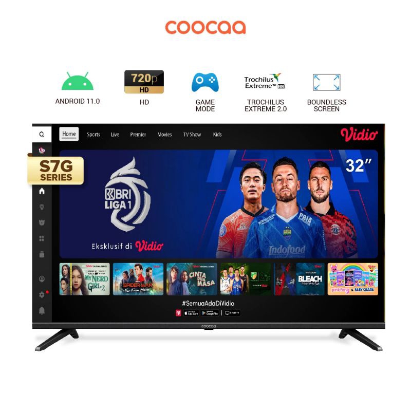 COOCAA 32 inch Smart TV - Digital TV - Android 11- Netflix/Youtube
