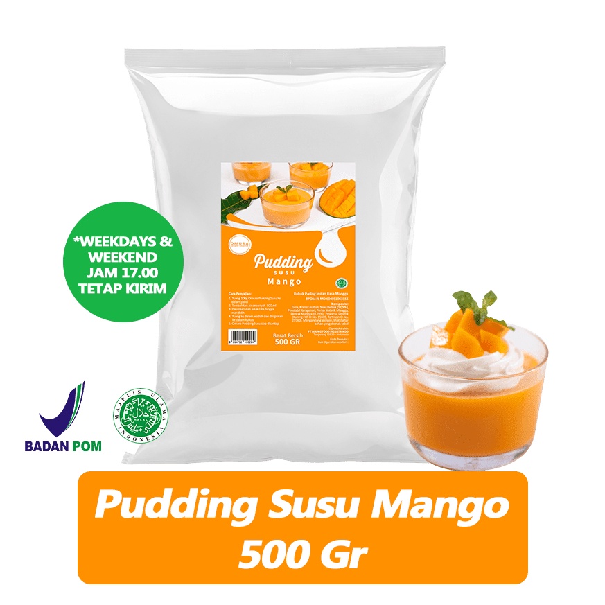 

[⋆L11➢] [PUDDING] Omura Dessert Shooter Pudding Susu Mango / Mangga 500 Gr Omura Powder Barang Terupdate