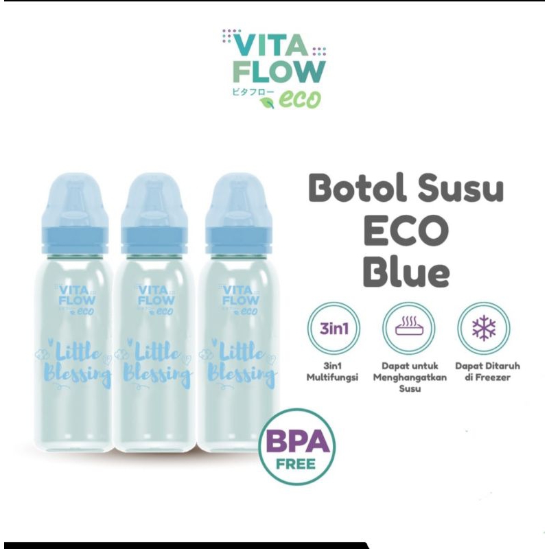 eco - Vitaflow botol susu 60ml 140ml 240ml // bottle milk feeding 60cc 140cc 240cc