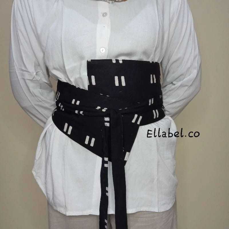 Obi Belt Wanita Obi Dress Motif Jumputan Motif Garis Obi Belt Murah Kekinian