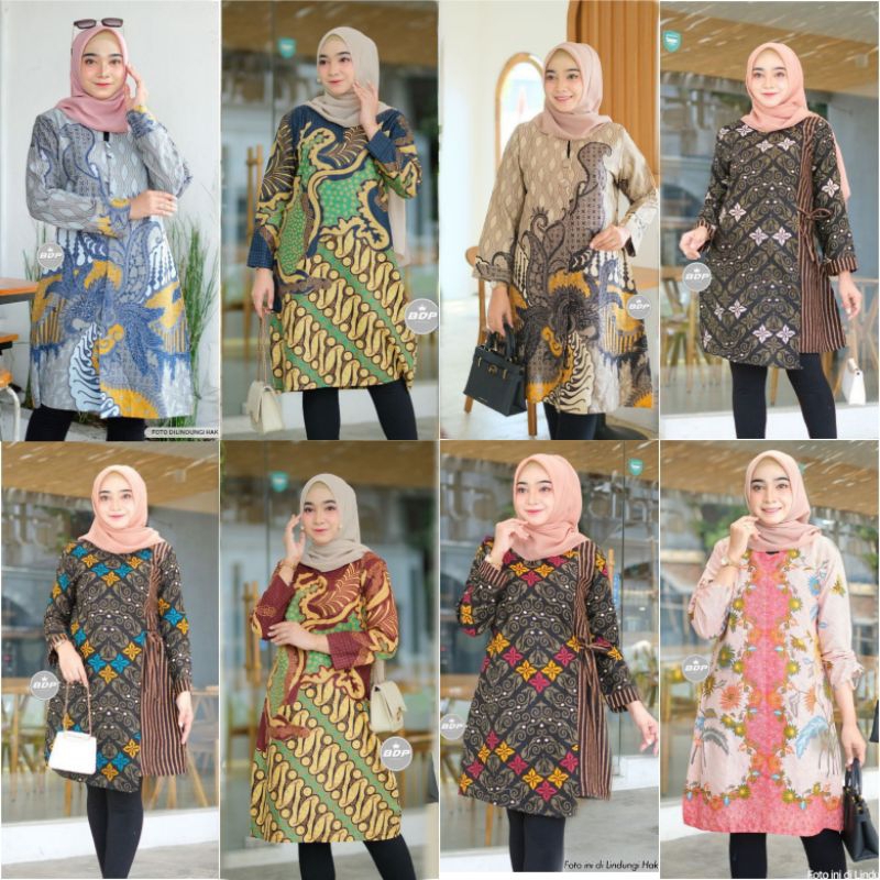 Baju Tunik Batik Wanita Modern Terbaru 2023