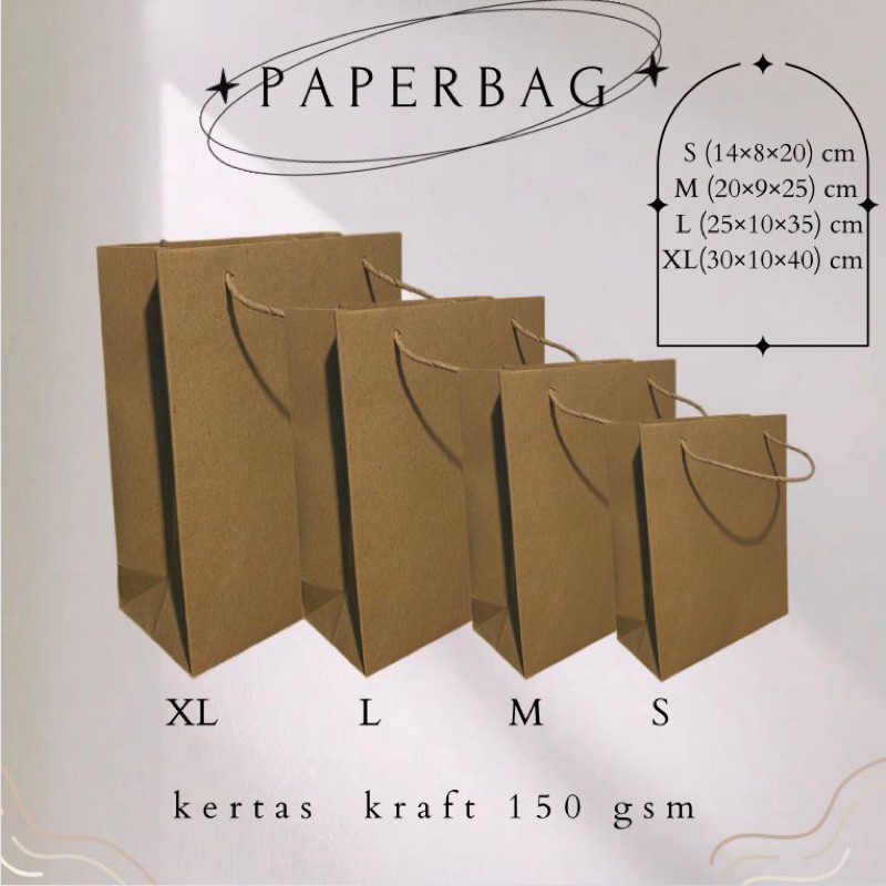 

[ TANPA MINIMAL ORDER ] PAPERBAG 150GSM TEBAL COKLAT POLOS | paperbag polos | paperbag murah | paperbag kraft coklat | paper bag | shopping bag | goodie bag | souvenir bag | paperbag polos | packing