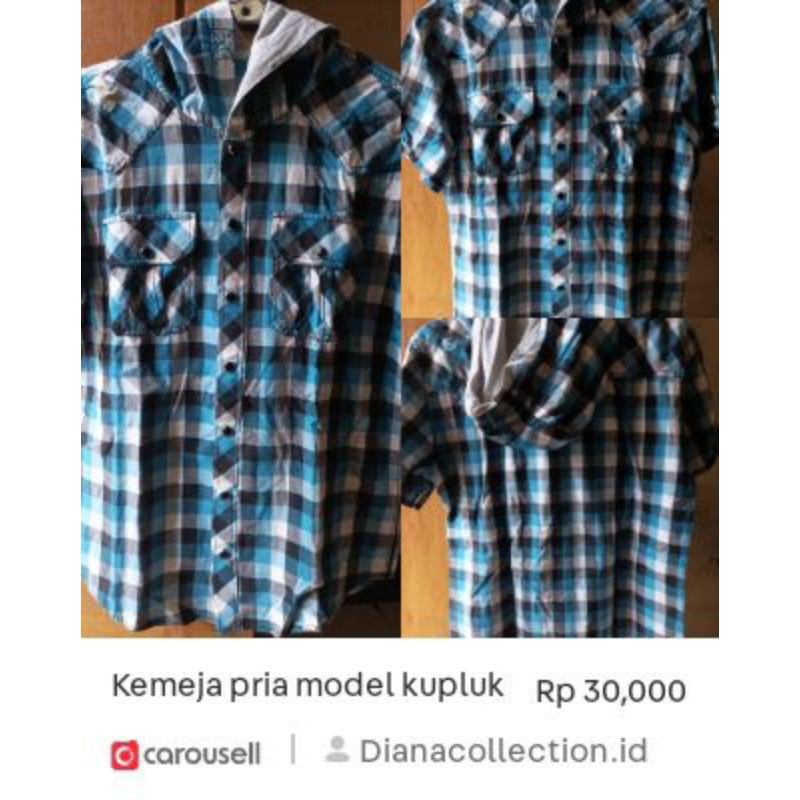 kemeja pria model kupluk