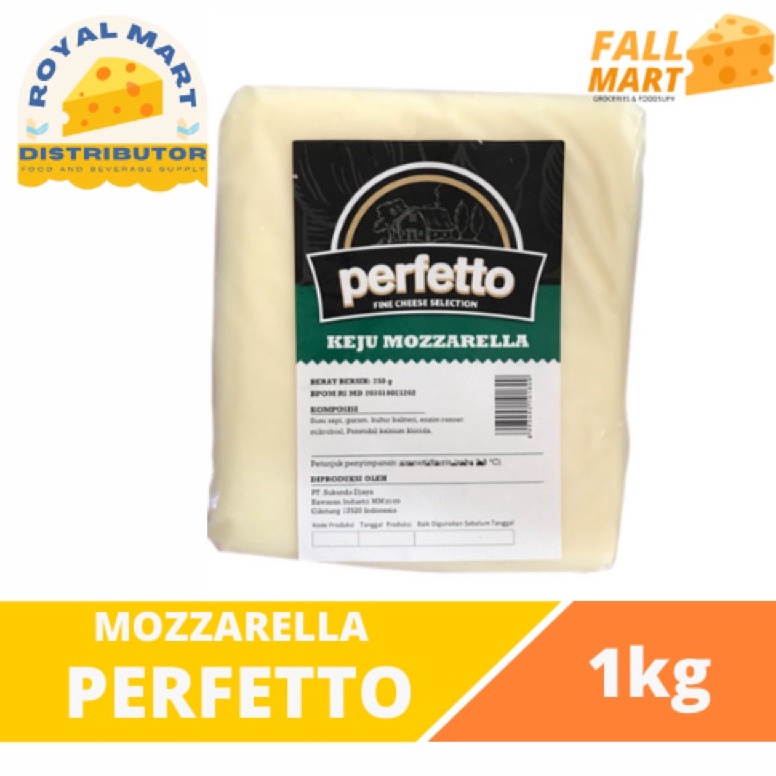 

[✳D82>] MOZZARELLA PERFETTO 1kg / ORIGINAL KEJU MOZZARELLA / CHEESE / PERFETTO 1kg Scrooling