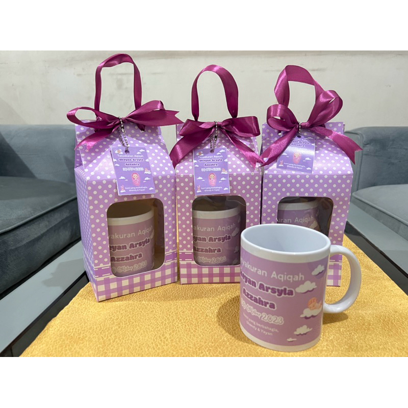custom gelas souvenir dan box murah