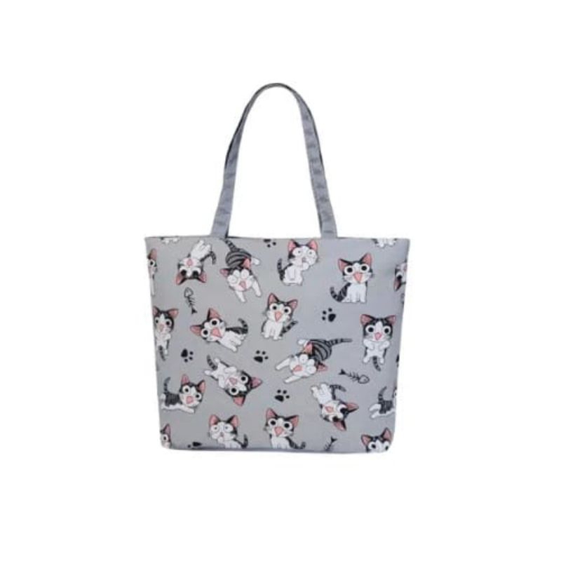 Tote Bag Lucu Tote Bag Gambar Kucing Tas Samping Murah