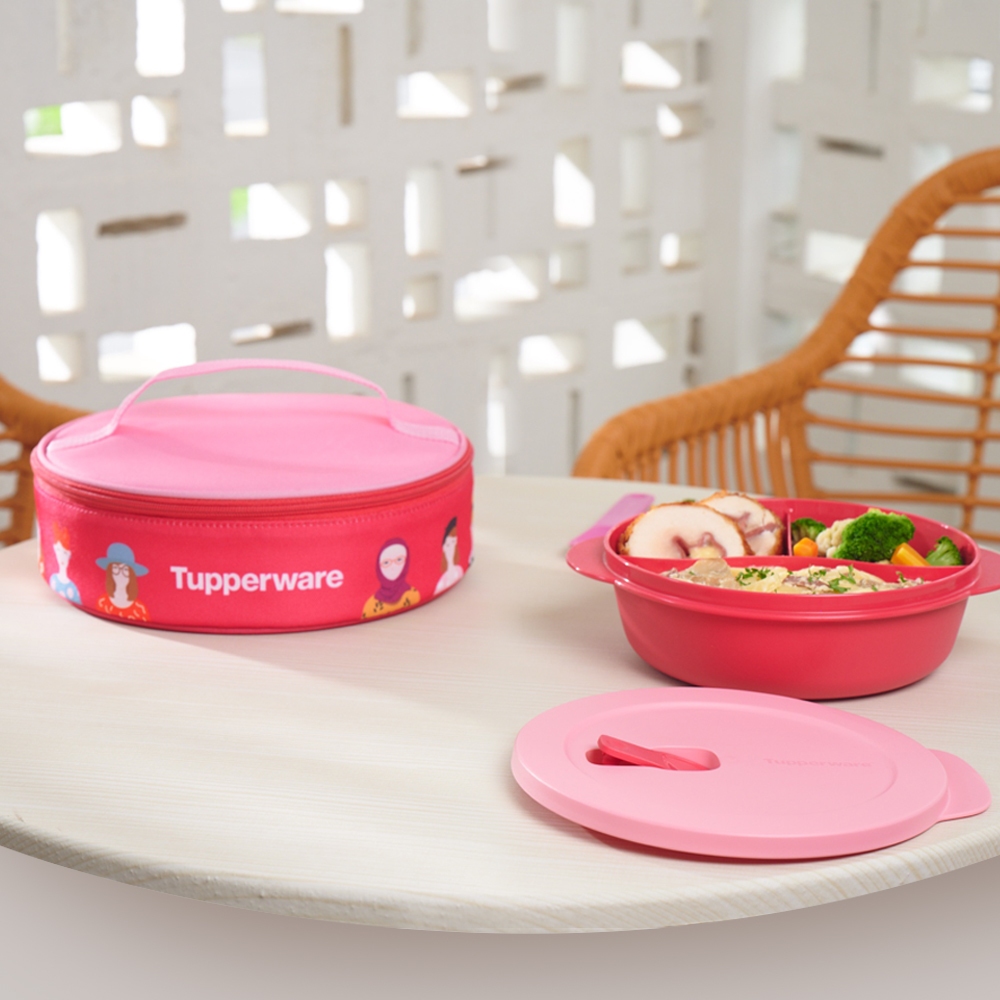 TUPPERWARE fancy crystalwave lunch set - 1