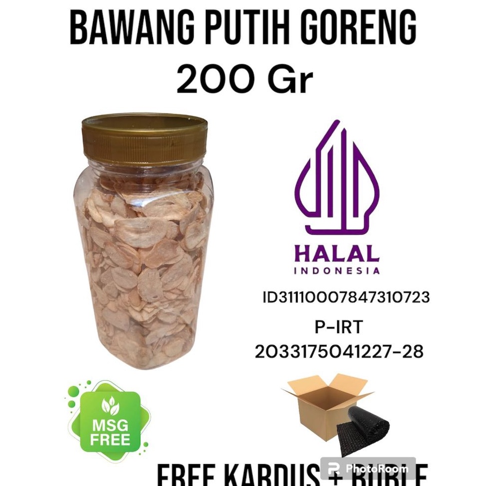 

L44ris Bawang putih Goreng toples Fast On