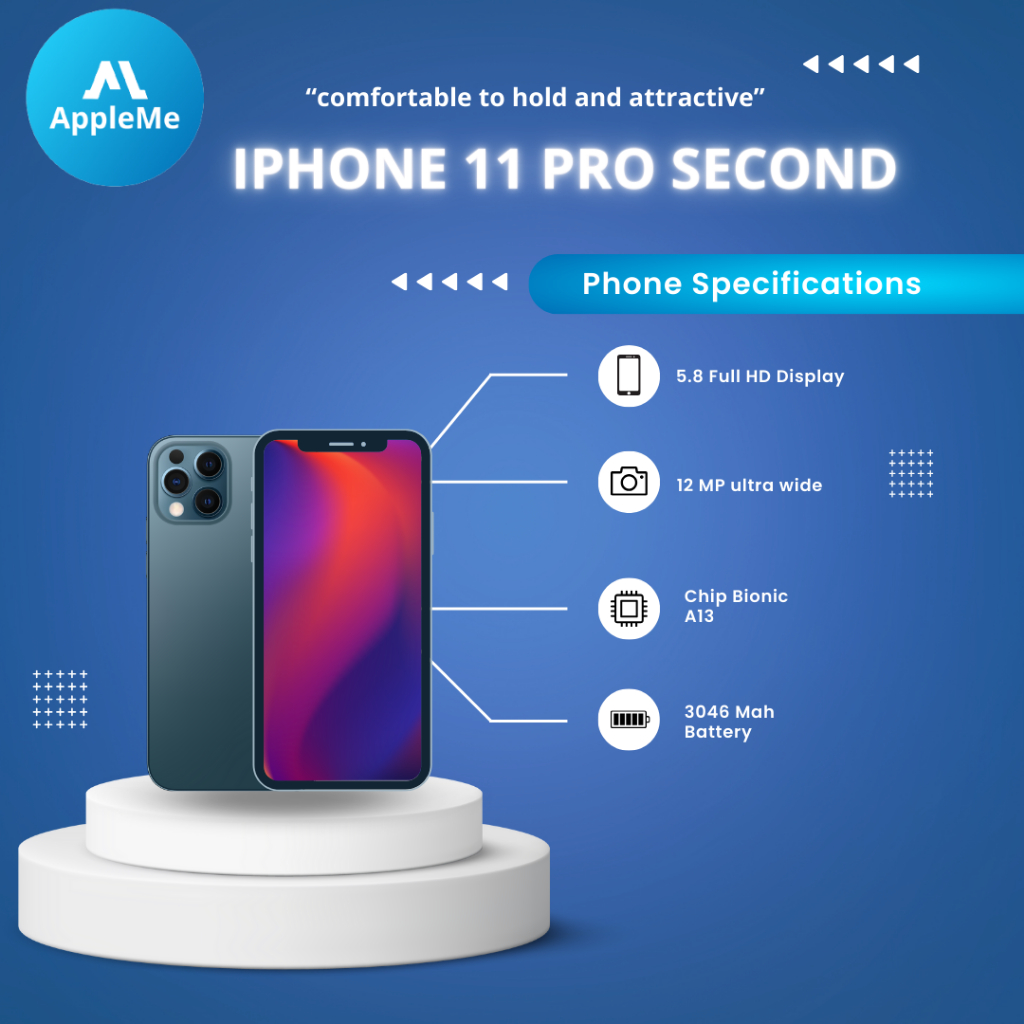 iPhone 11 Pro Second All Operator Fullset Mulus Bisa Cicilan