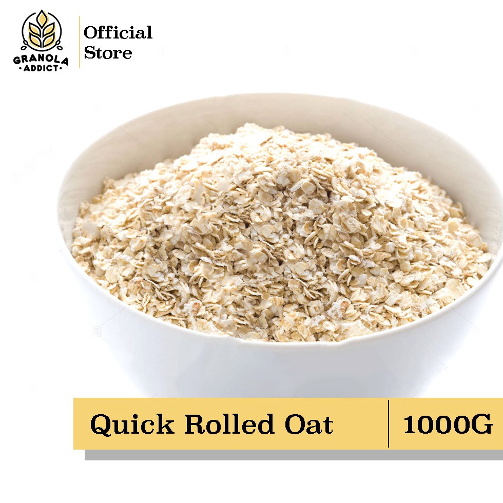 

[COD EO62] Granola Addict - Quick Rolled Oat / Gandum Instant 1KG 80