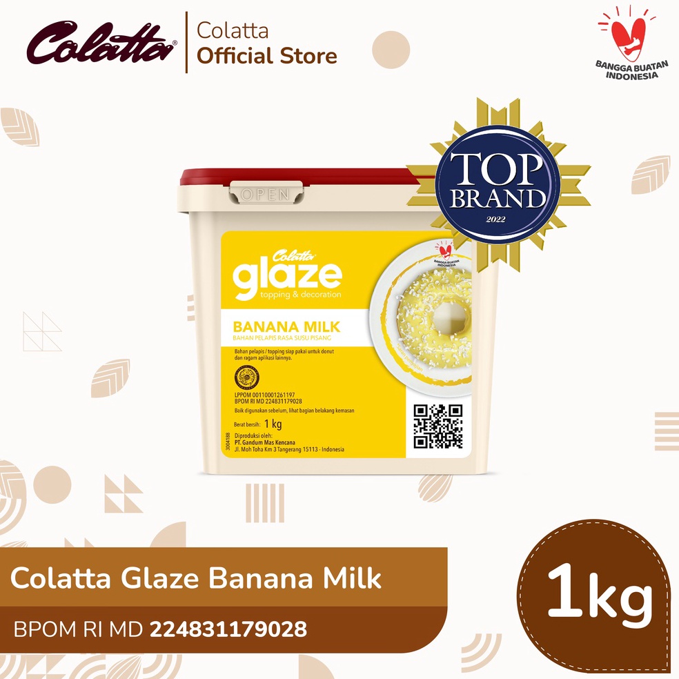 

[COD EM50] Colatta Glaze Banana Milk - Bahan Pelapis Rasa Pisang Susu 1Kg Bayar Di Tempat