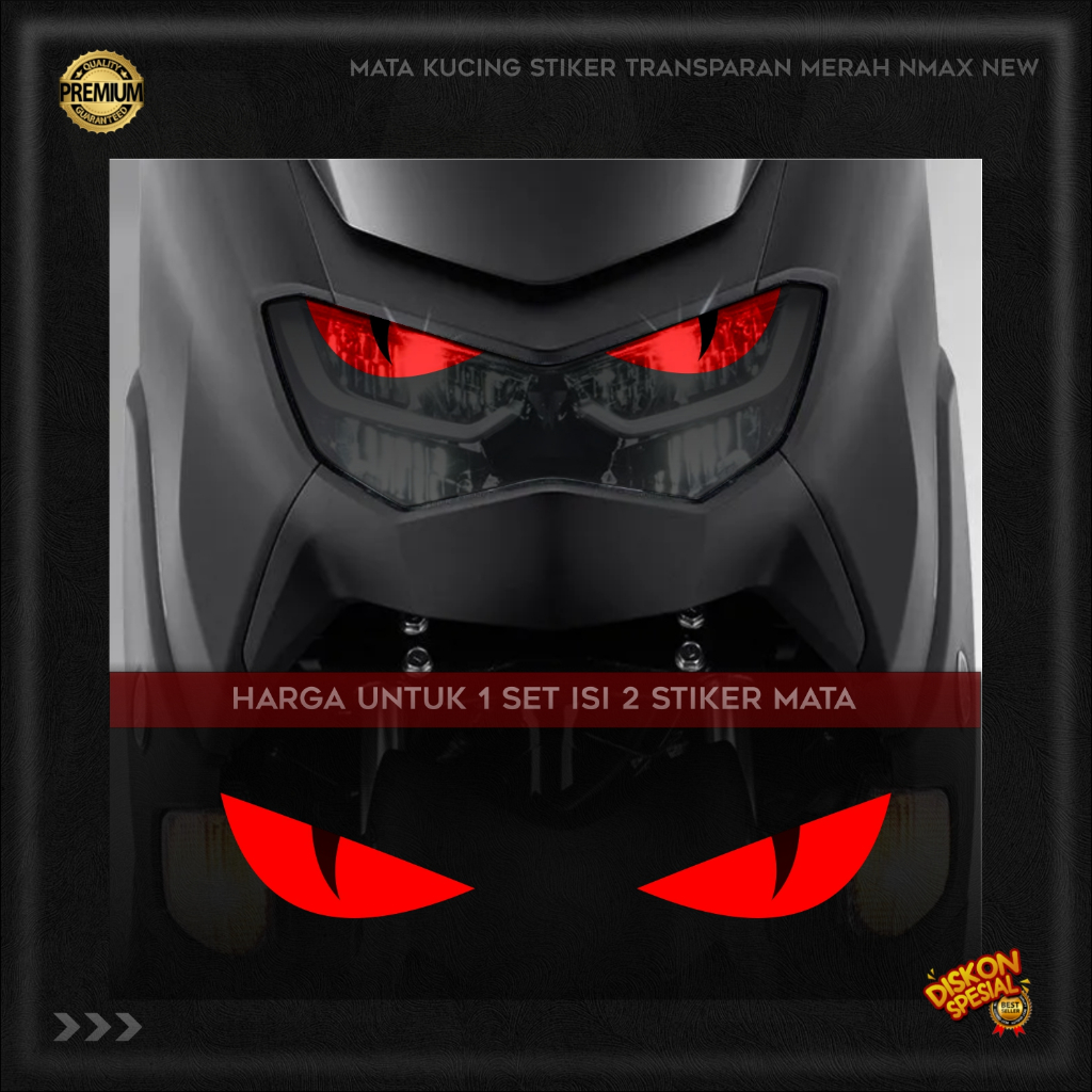 Stiker Mata Kucing Nmax New Transparan Warna