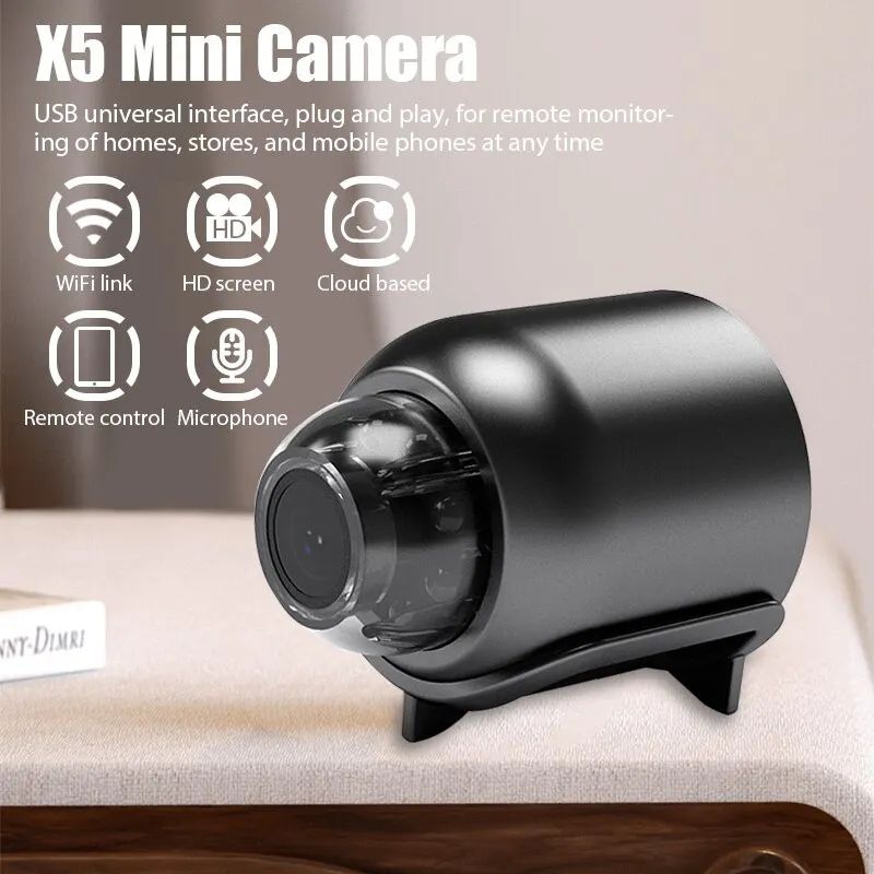 NEW IP KAMERA PENGINTAI MINI TERSEMBUNYI CAMERA CCTV KECIL X5 MINI CAMERA