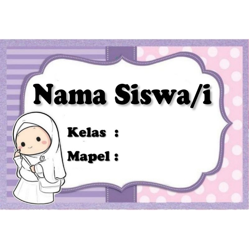 

STIKER LABEL BUKU SEKOLAH KARAKTER HIJAB I