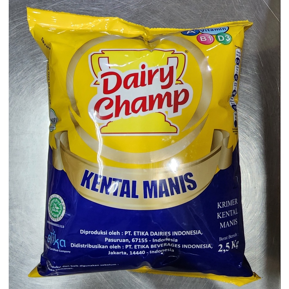 

[Produk MT90] susu dairy champ 2.5 kg bantal / pouch susu kental 2.5kg Model Terkini