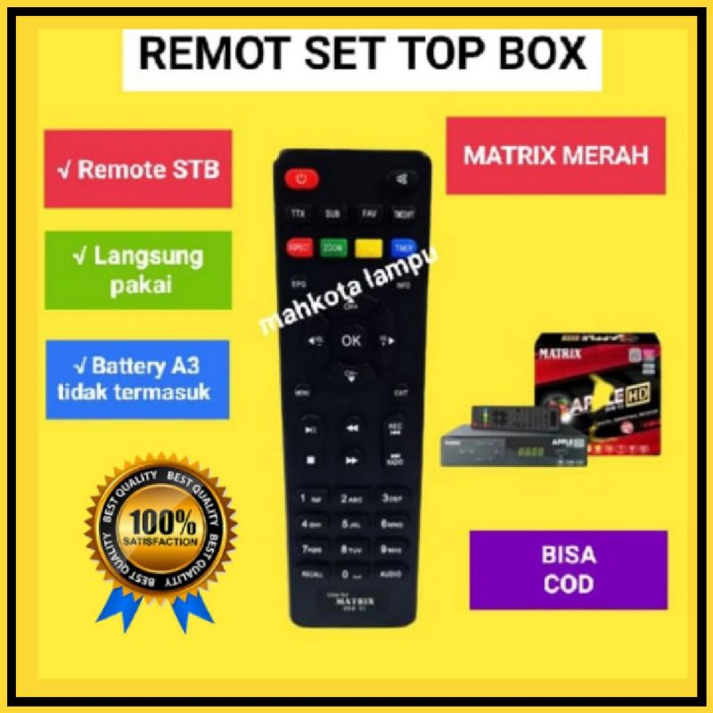 Remote Set Top Box Matrix Merah Remote Stb Matrix Remote Matrix receiver