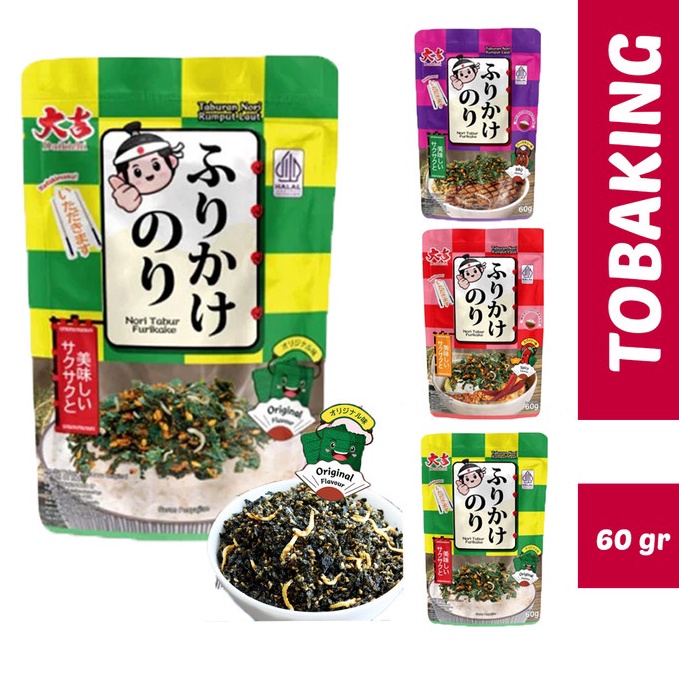 

[COD TK72] Nori Tabur Furikake 60gr Rumput Laut Abon Ikan Teri Model Baru ⌒