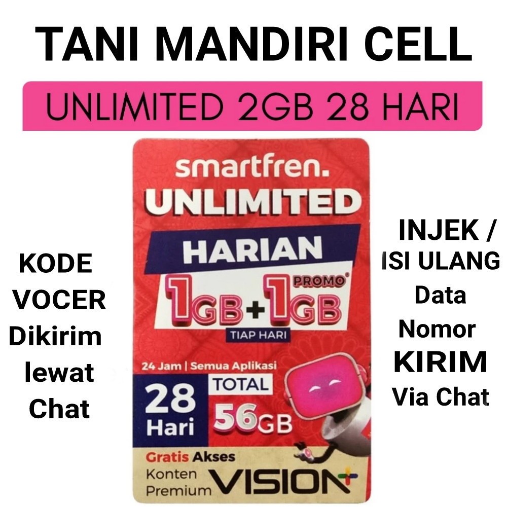 Voucher Smartfren Unlimited 1GB+1GB  28Hr