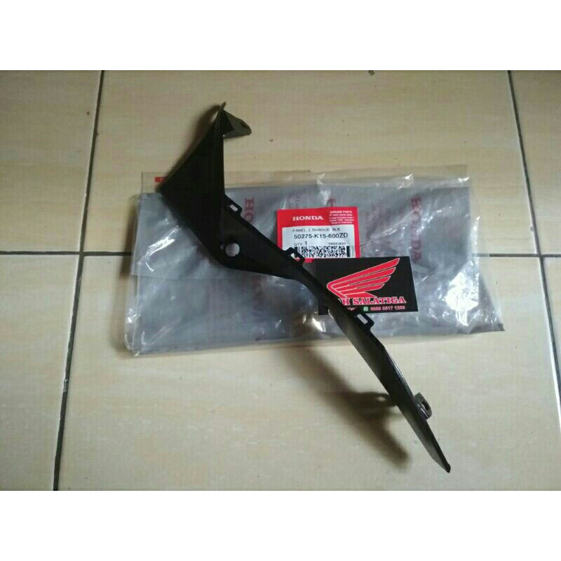 50275~K15~600ZD Panel sayap tangki kiri hitam glossy cb 150 r 2018~2020