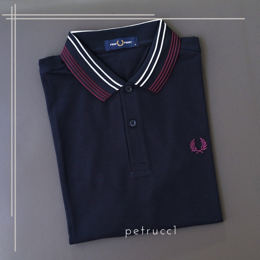 FP Fred Perry Cowo Kaos Polo Shirt Cotton Pique Original Pria