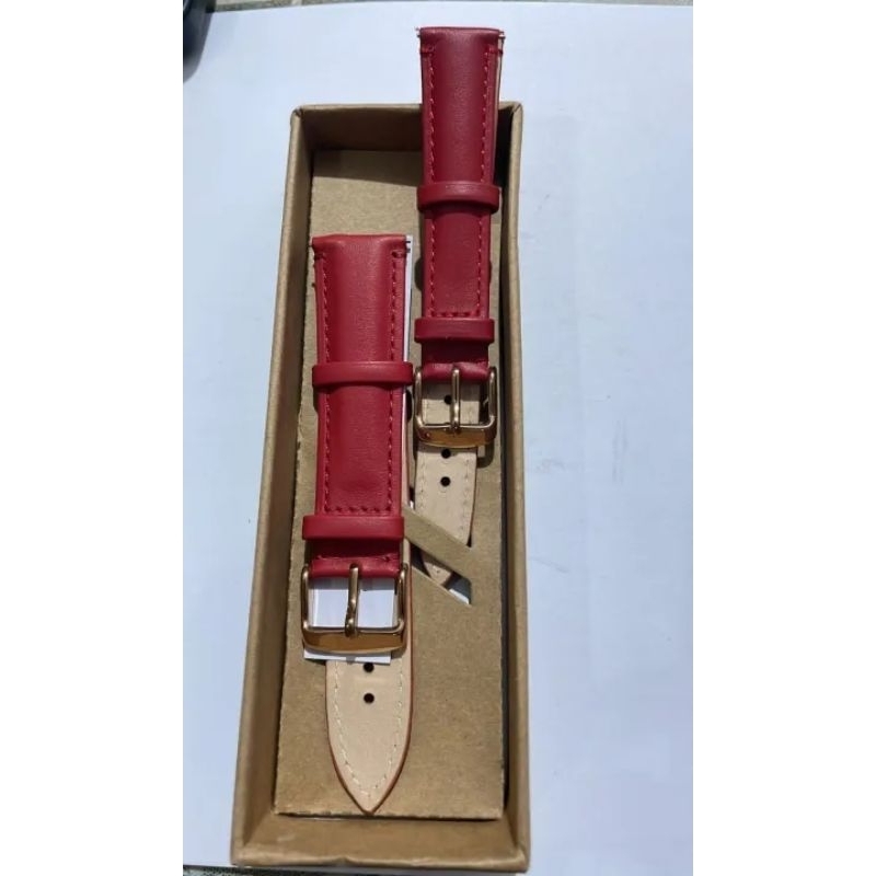 tali jam tangan strap kulit merah