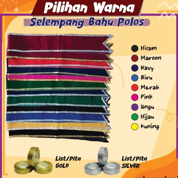 SELEMPANG BAHU DAN SELEMPANG LEHER WISUDA MODEL POLOS