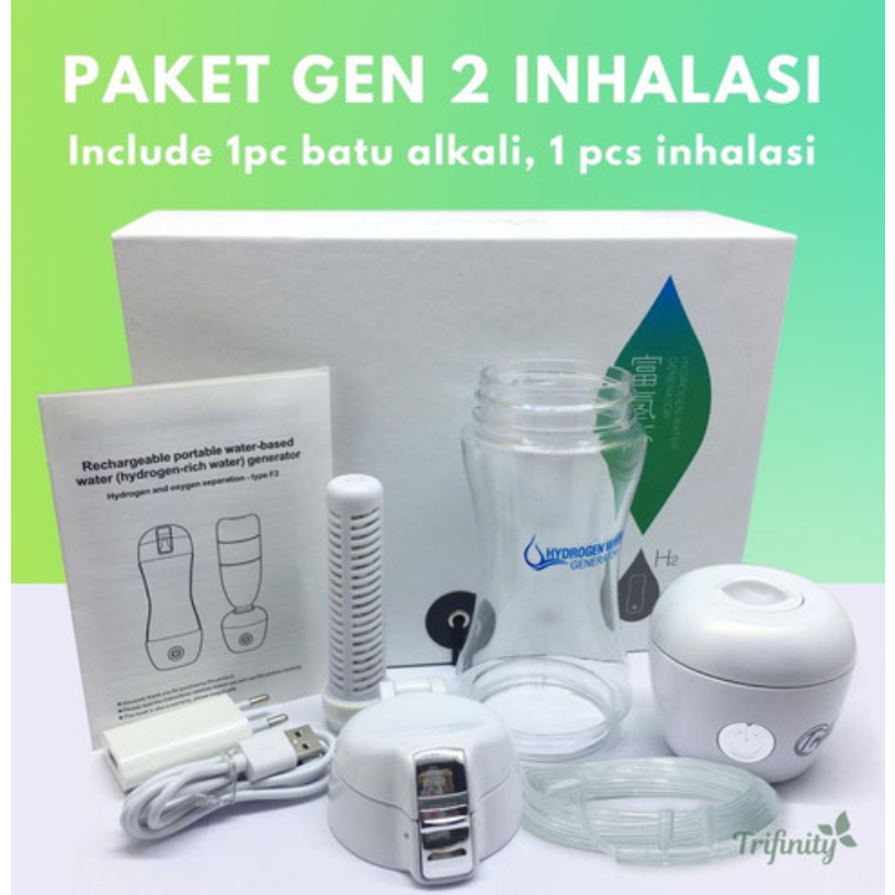 Imun booster daya tahan Botol hidrogen alkali Trifinity Gen2 inhaler inhalasi
