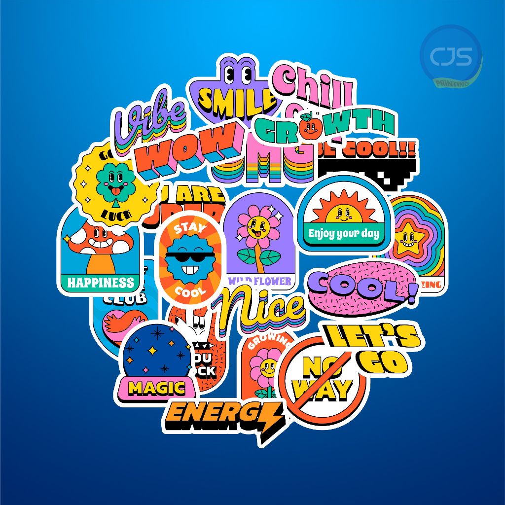 

Sticker Pack Vinyl Good Vibes 23 Pcs - Sticker HP, Laptop, Gitar