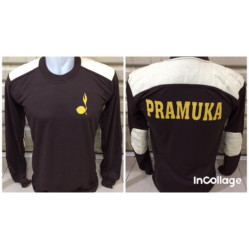 kaos pramuka lengan panjng/kaos cekolat pramuka lengan panjang/kaos lapangan pramuka lengan panjang