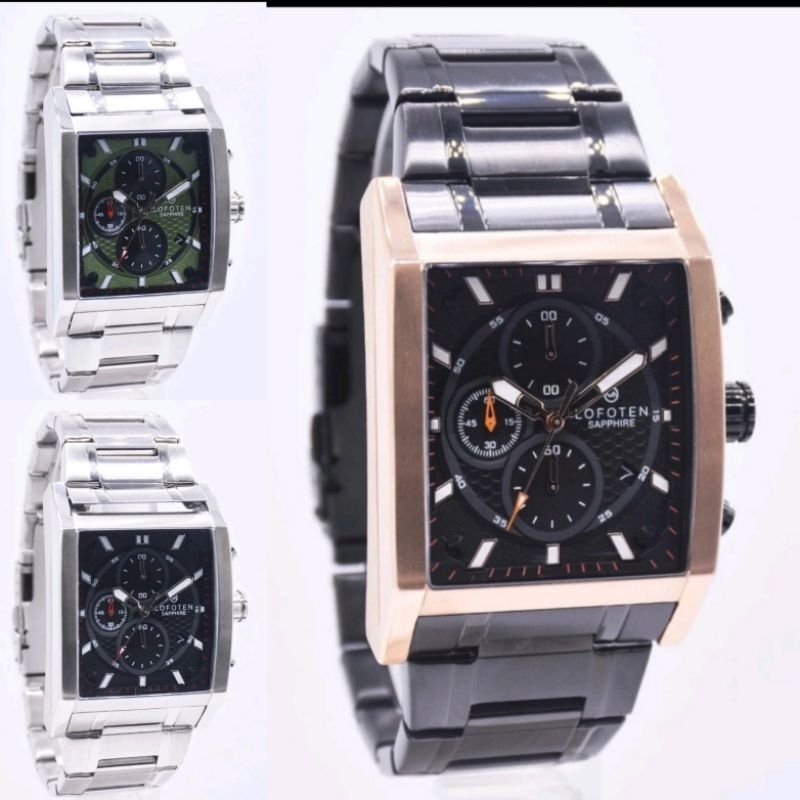 LOFOTEN F6523 jam tangan Pria Analog Stainless steel kaca Sapphire original