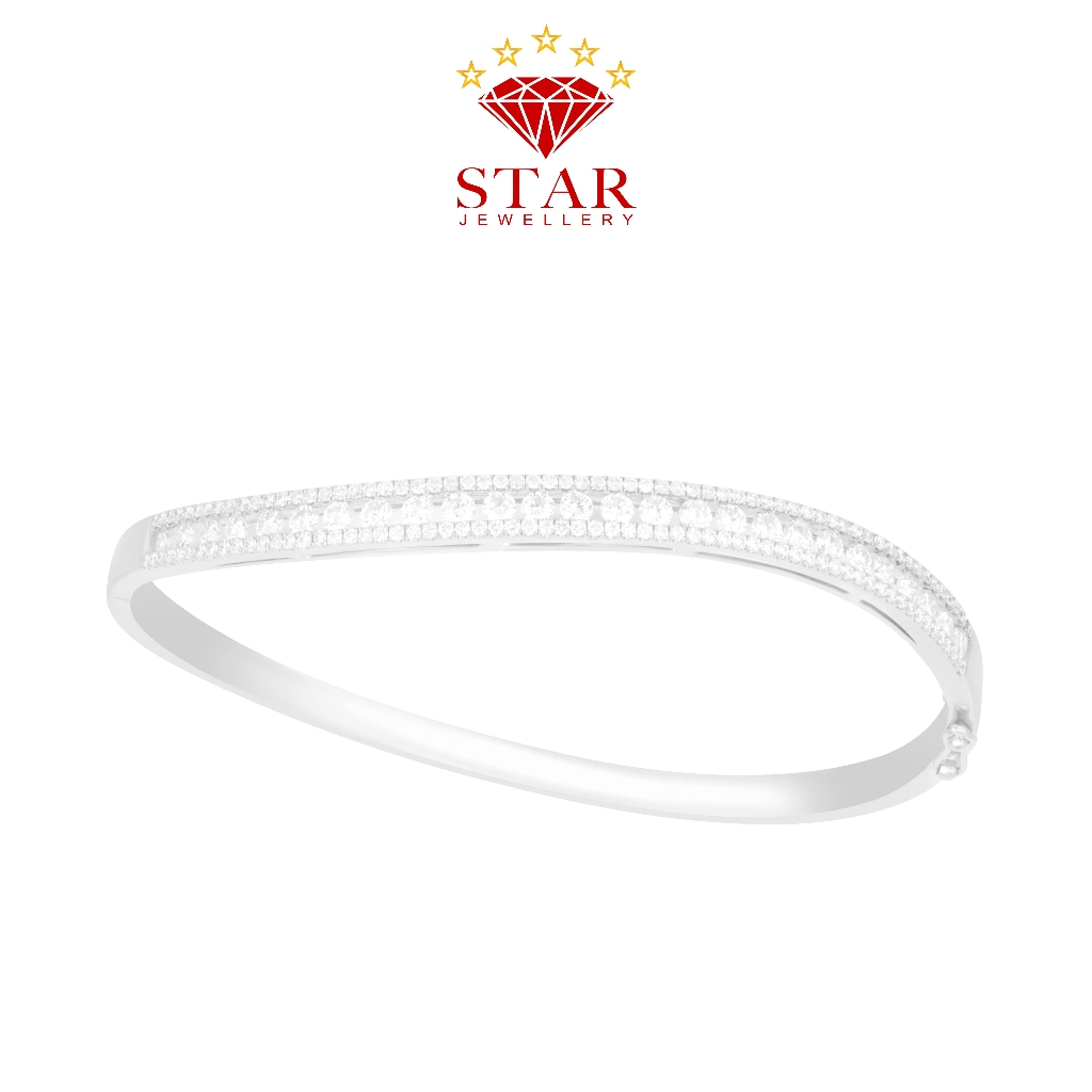 Gelang Berlian Wanita Bangle Listring Asli Star Jewellery LPBG319553